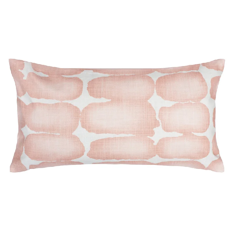 cozy silk sheets-Pink Shibori Brush Throw Pillow