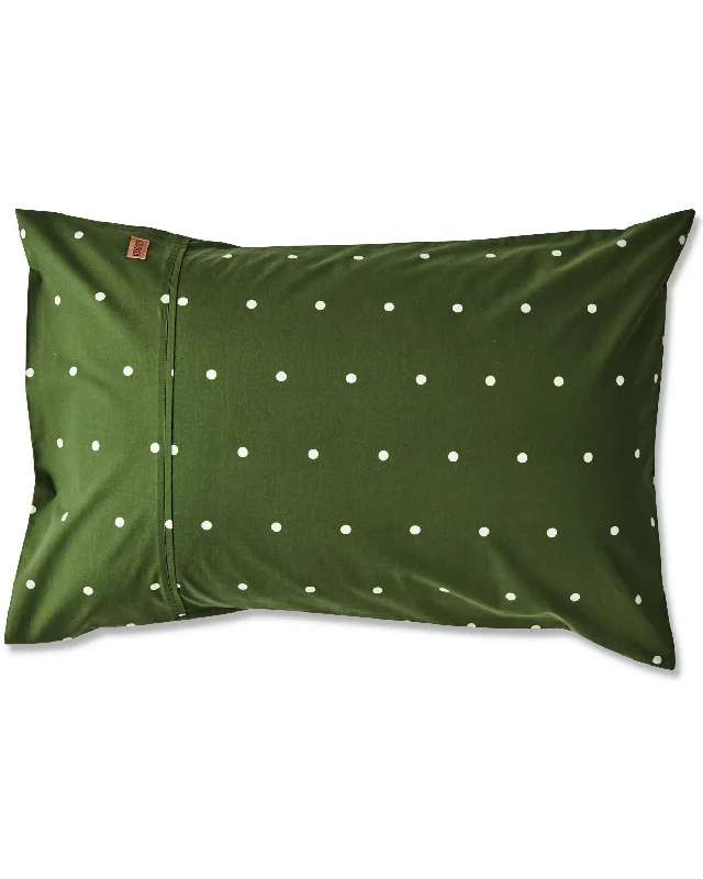 silky percale pillowcase-Polkadot Cactus Organic Cotton Pillowcases