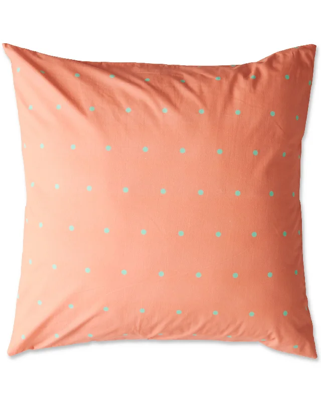 thick fleece bedspread-Polkadot Peachy Organic Cotton European Pillowcases