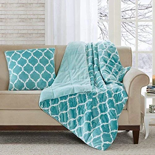 plush microfiber quilt-Premium Madison Park Luxury Ogee Oversized Down Alternative Throw Blanket