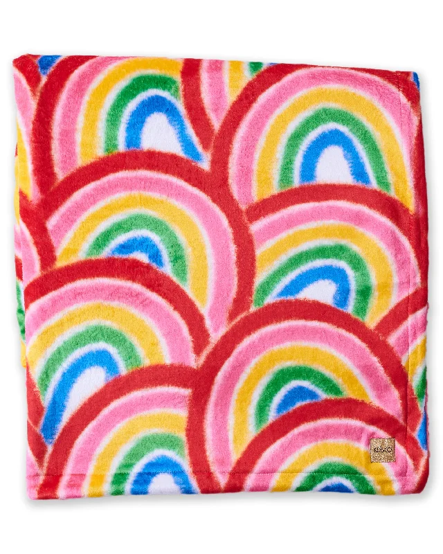 cooling jersey comforter-Rainbow Spray Kids Kuddle Blanket