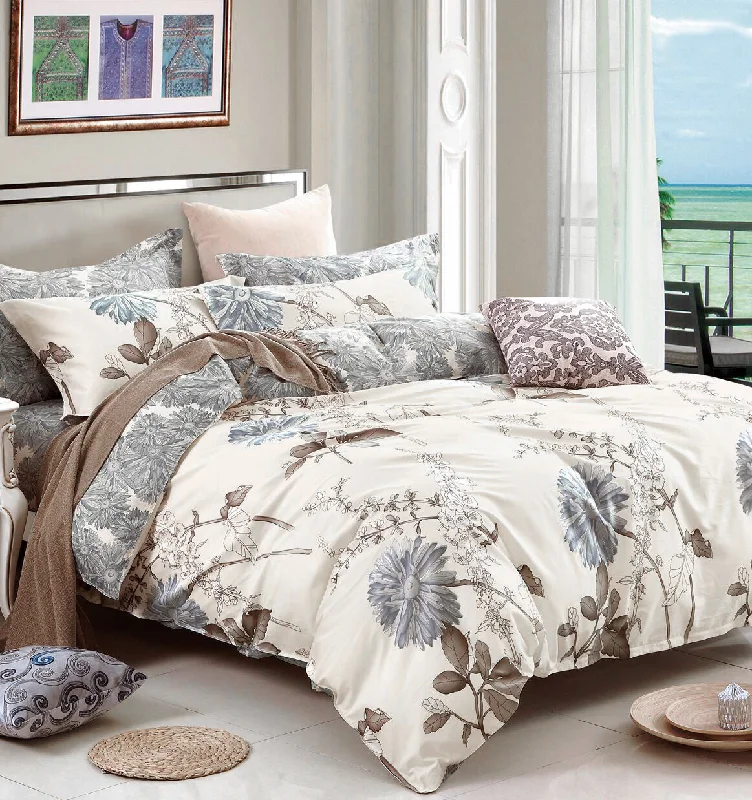 modern checkered throw-Swanson Beddings Daisy Floral Comforter Set: Comforter and and Pillow Shams 100% Cotton Shell