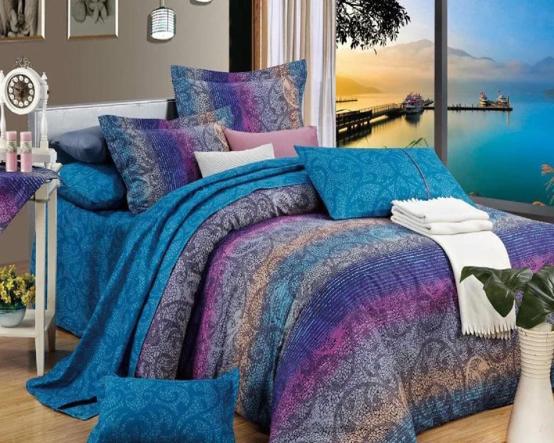 warm flannel mattress topper-Fantasia 3 Piece 100% Cotton Bedding Set: Duvet Cover and Two Pillow Shams