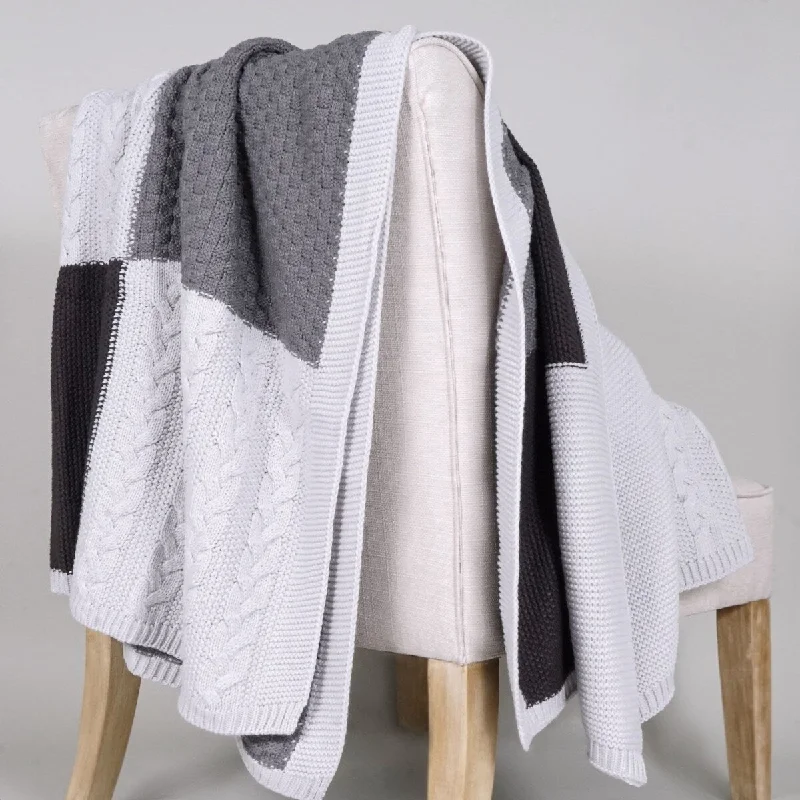 organic linen blanket-Sweater Knit Throw Blanket by Cozy Classics