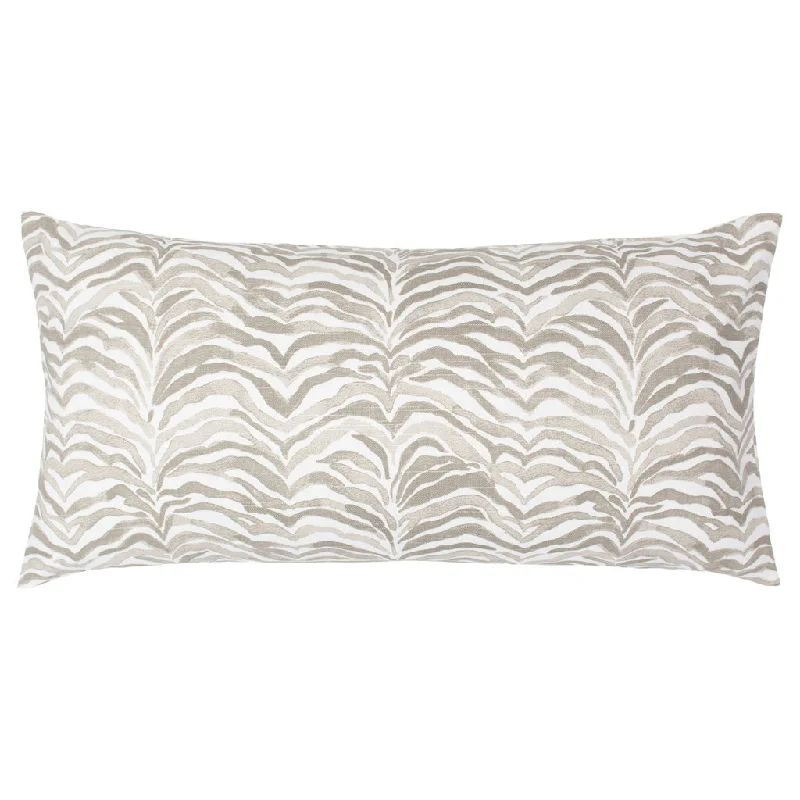 organic percale blanket-Taupe Waves Throw Pillow