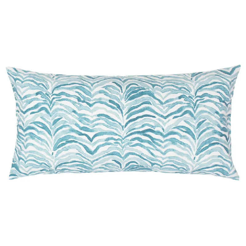 cooling cotton blanket-Teal Waves Throw Pillow