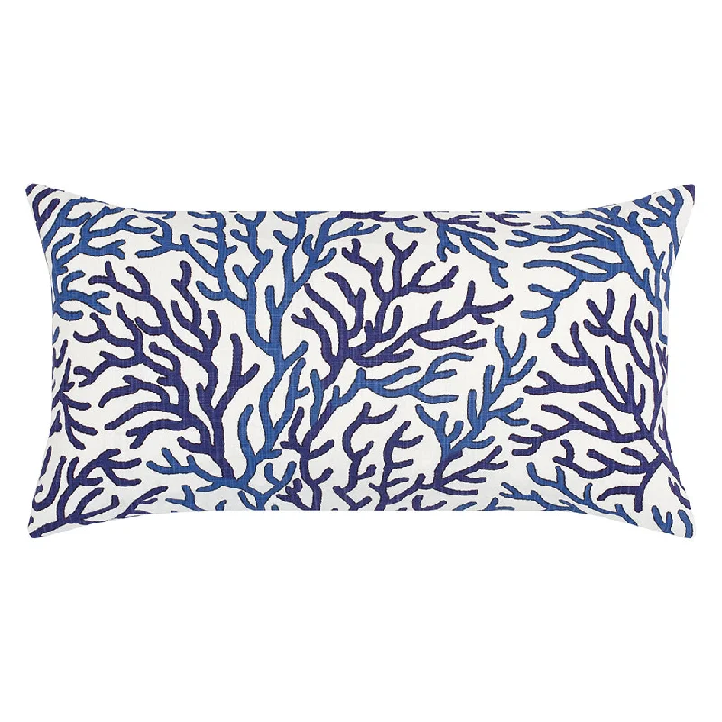 minimalist beige blanket-The Capri Blue and Navy Reef Throw Pillow