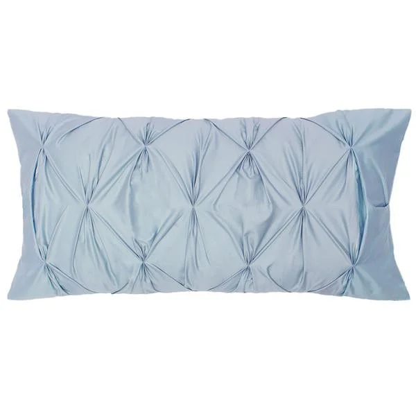 plush cotton comforter-The French Blue Pintuck Throw Pillow