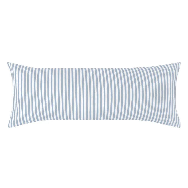 thick jersey blanket-The French Blue Striped Extra Long Throw Pillow