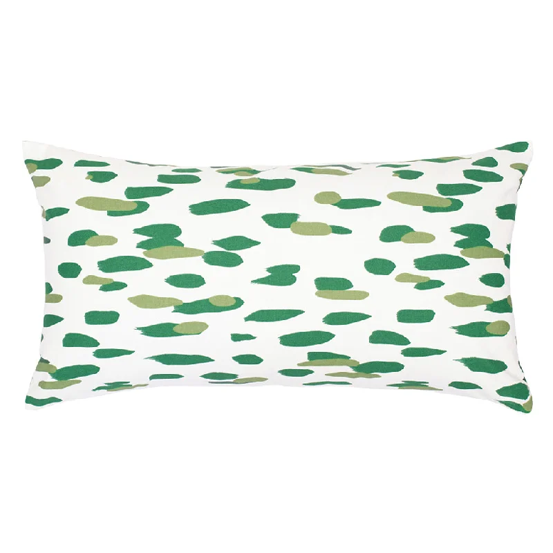 organic sateen sheets-The Green Brushstrokes Throw Pillow