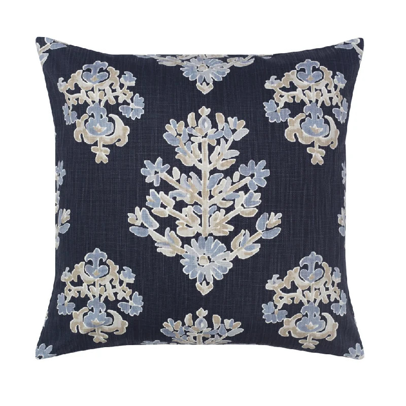 lightweight tencel sheets-The Midnight Sophia Floral Square Throw Pillow