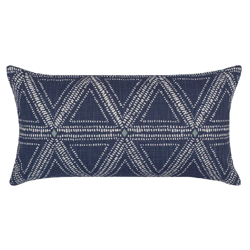 minimalist navy sheets-The Navy Modern Triangles Throw Pillow