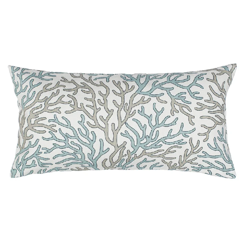 hypoallergenic satin throw-The Sea Glass and Beige Reef Throw Pillow