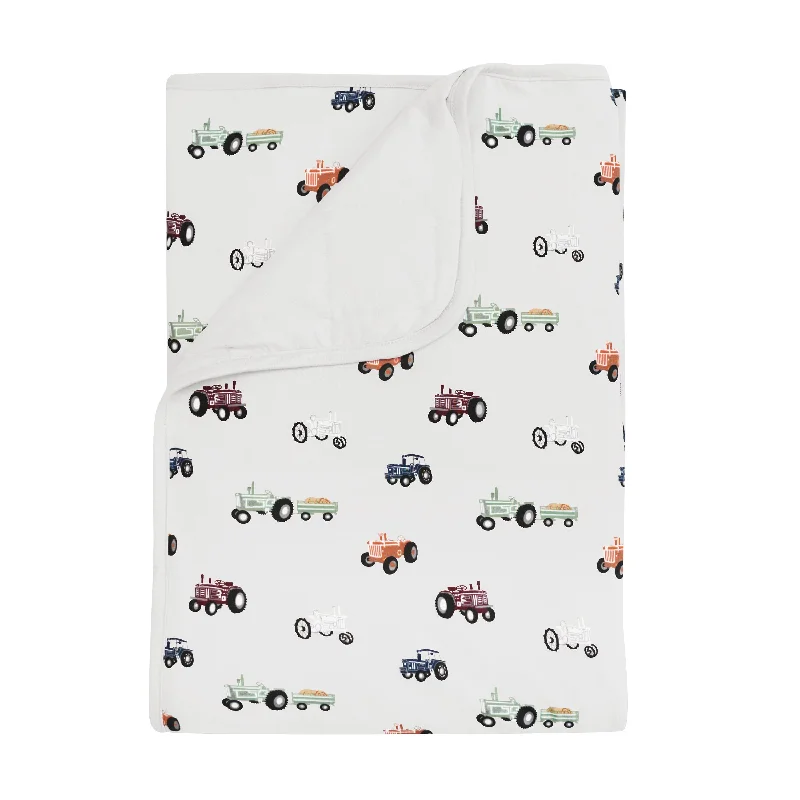 cozy silk sheets-Toddler Blanket in Tractor 1.0