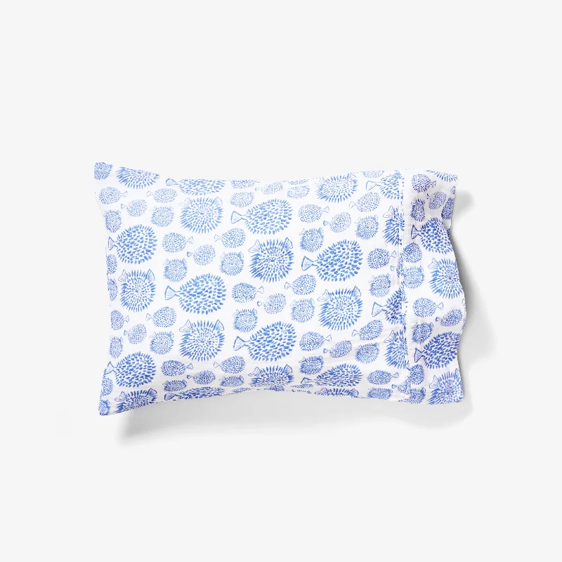 modern polka dot blanket-Toddler Pillowcase - Blowfish | Marine