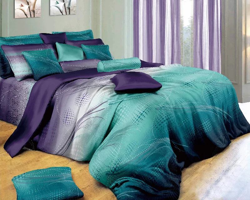 organic flannel blanket-Twilight-P 3 Piece Duvet Cover Set: Duvet Cover and Matching Pillowcases