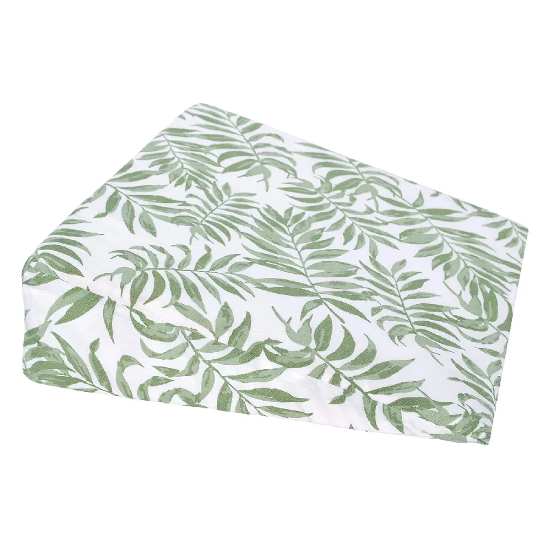 breathable jersey bedspread-Wedge pillow - Tropical green