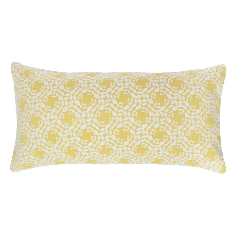 silky cotton duvet cover-Yellow and White Blossom Throw Pillow