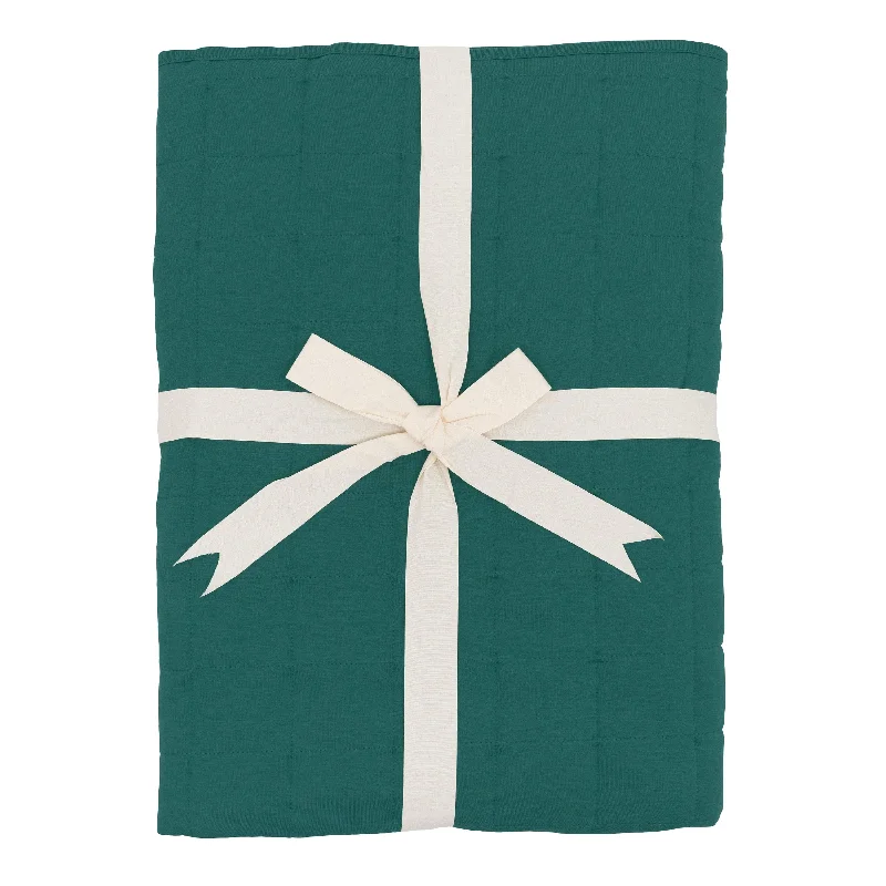 cozy bamboo blanket-Youth Blanket in Emerald 1.0