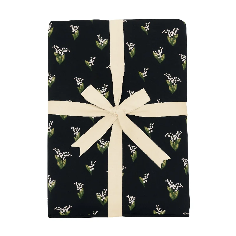 minimalist beige blanket-Youth Blanket in Midnight Lily 2.5