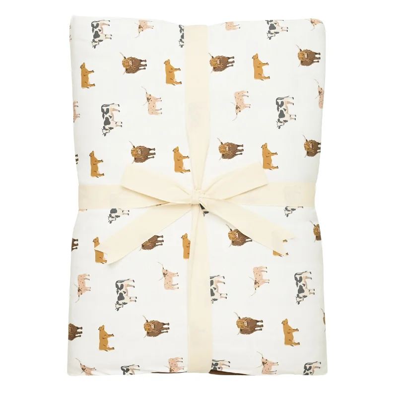 thick cotton bed set-Youth Blanket in Moo 2.5