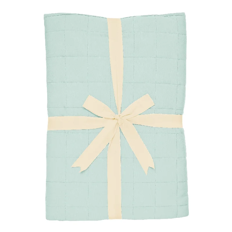 plush cotton blanket-Youth Blanket in Sage 2.5