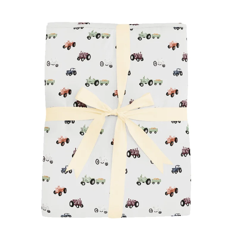 modern polka dot quilt-Youth Blanket in Tractor 2.5